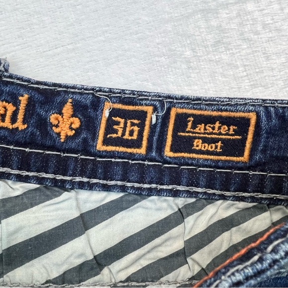 RARE Rock Revival Laster Boot Jeans Size 36 - Picture 4 of 7